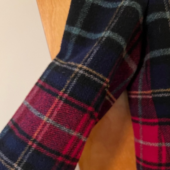 Ralph By Ralph Lauren 100% Wool Coat Double Breasted Red Navy Vintage 90s Large - Picture 6 of 13